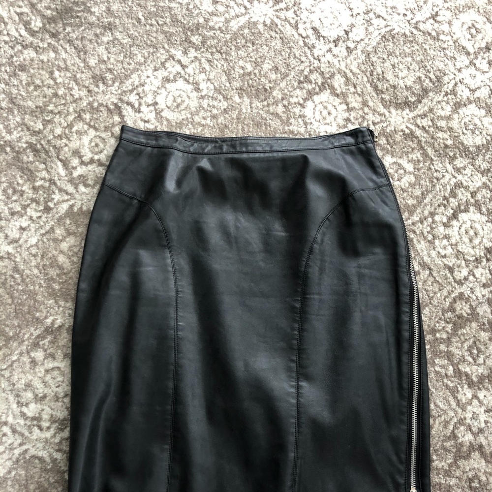 LBS - little black skirt!  Vegan leather!